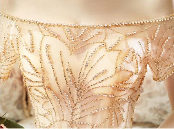 gold bridal dress 1195-001
