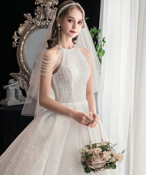 halter ball gown wedding dress 1205-001