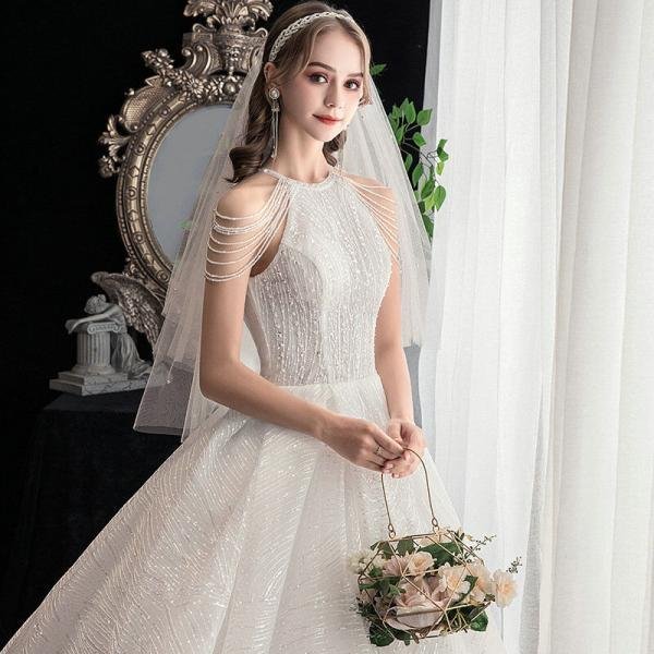 halter ball gown wedding dress 1205-001