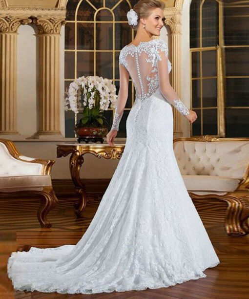 lace mermaid wedding dress 1204-002