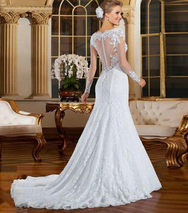 lace mermaid wedding dress 1204-002