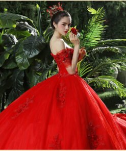 red princess wedding dress 1198-004