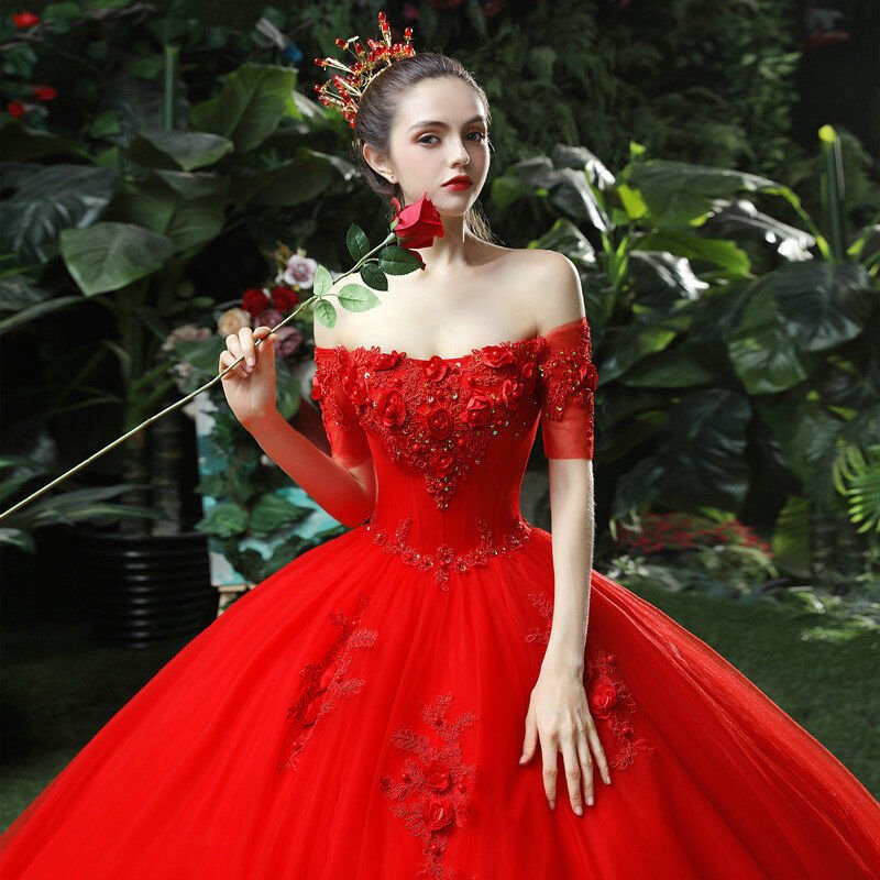 Princess online dress red