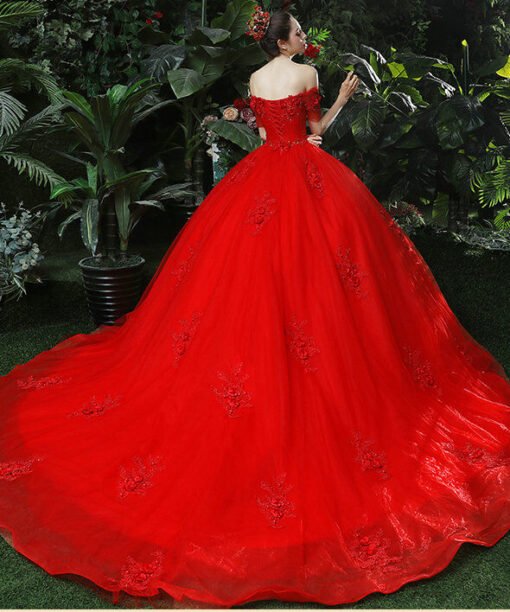 red princess wedding dress 1198-007