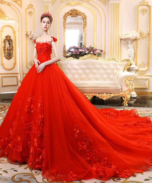 red wedding gowns 1196-005