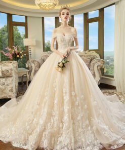 wedding dress with flowers 1197-003