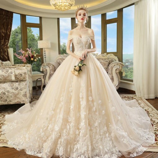 wedding dress with flowers 1197-003