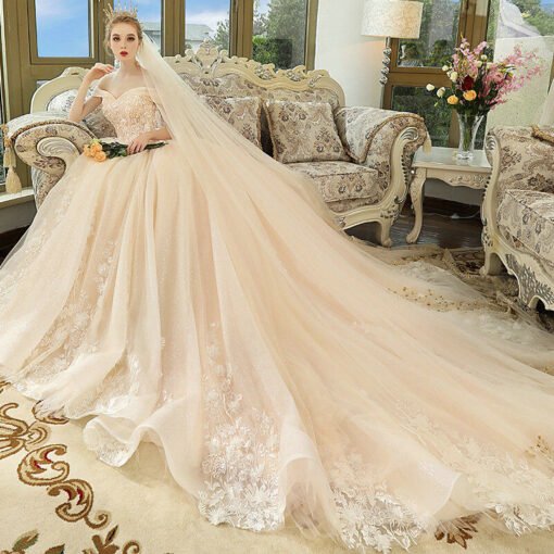 wedding dress with flowers 1197-004