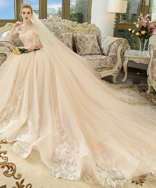 wedding dress with flowers 1197-004