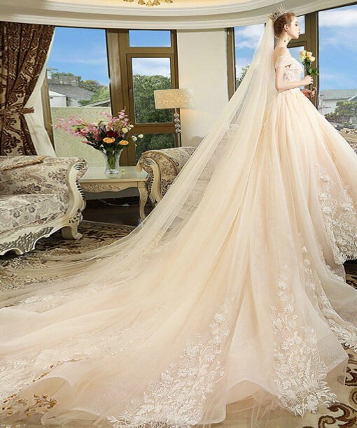wedding dress with flowers 1197-006