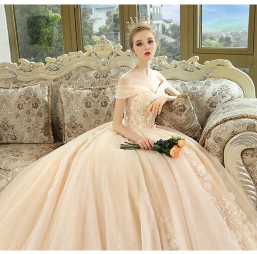 wedding dress with flowers 1197-008