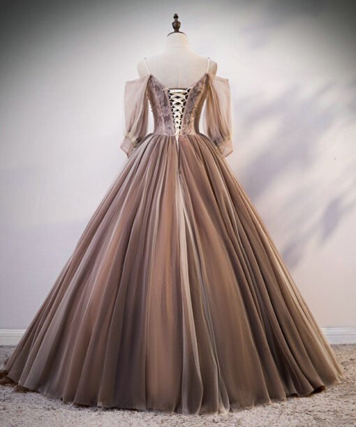 light brown quinceanera dress 1214-004
