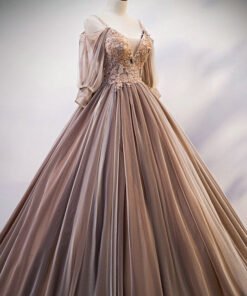 light brown quinceanera dress 1214-005