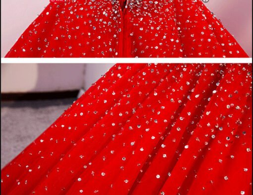 Red Quinceanera Dress Off The Shoulder Ball Gown Birthday Dress - Image 7