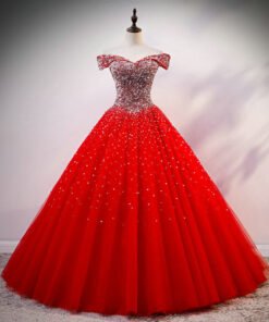 red quinceanera dress 1218-005