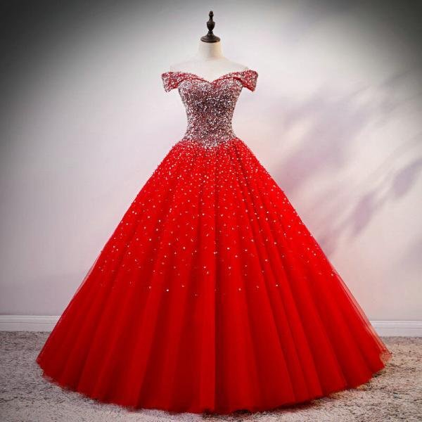 red quinceanera dress 1218-005