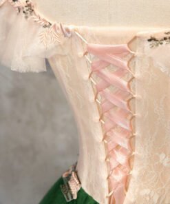 white and green quinceanera dress 1215-006