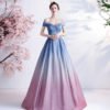 blue and pink prom dress 1226-003