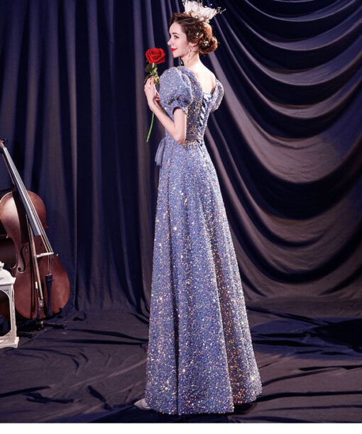 cheap blue prom dress 1224-004