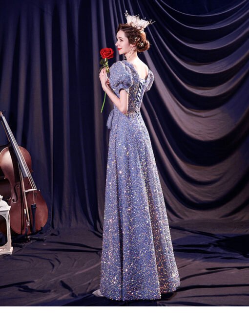 cheap blue prom dress 1224-004