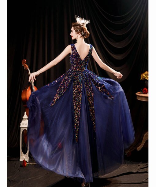 cheap blue prom dress 1233-003