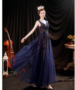cheap blue prom dress 1233-004