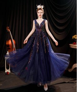 cheap blue prom dress 1233-005