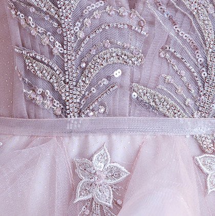 grey pink prom dress 1237-002