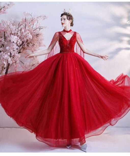 red bridal dress 1227-003