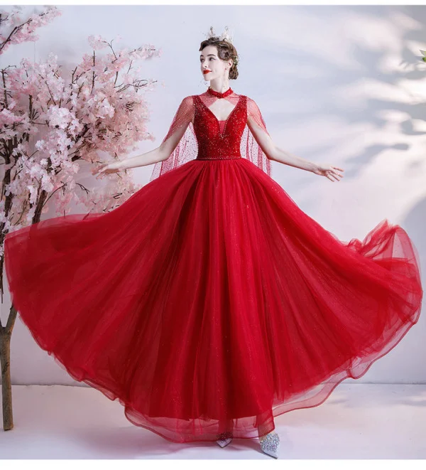 red bridal dress 1227-003