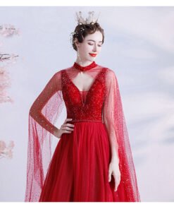 red bridal dress 1227-006