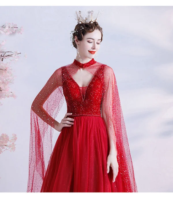 red bridal dress 1227-006
