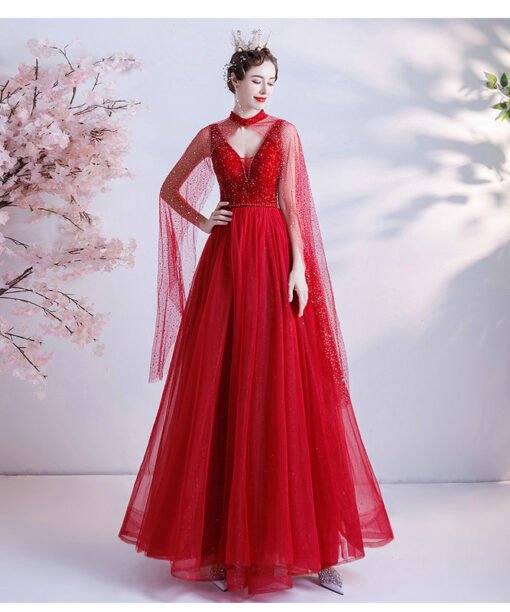 red bridal dress 1227-007