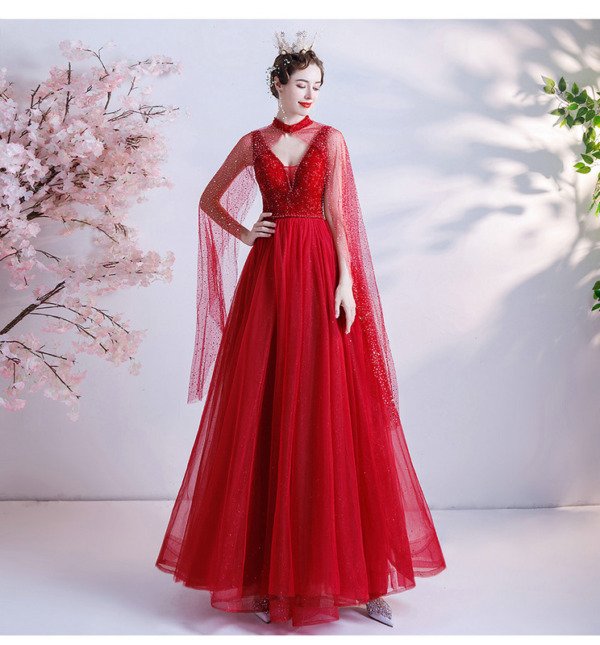 red bridal dress 1227-007