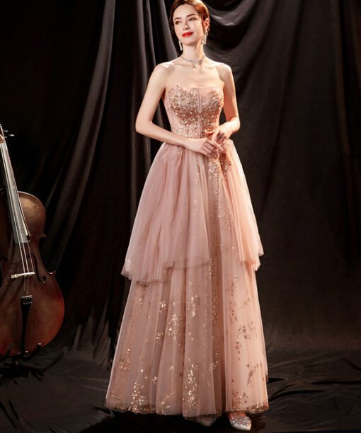 blush pink prom dress 1244-005