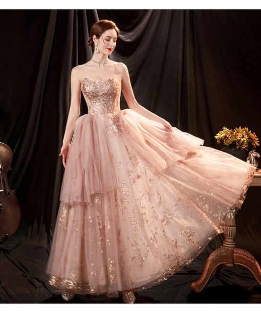 blush pink prom dress 1244-007