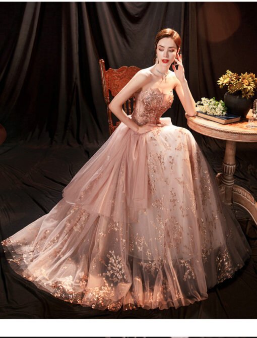 blush pink prom dress 1244-009