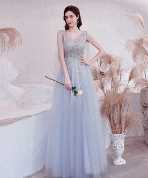 silver evening gown 1242-004