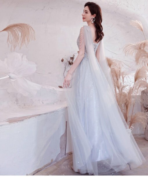 silver evening gown 1242-006