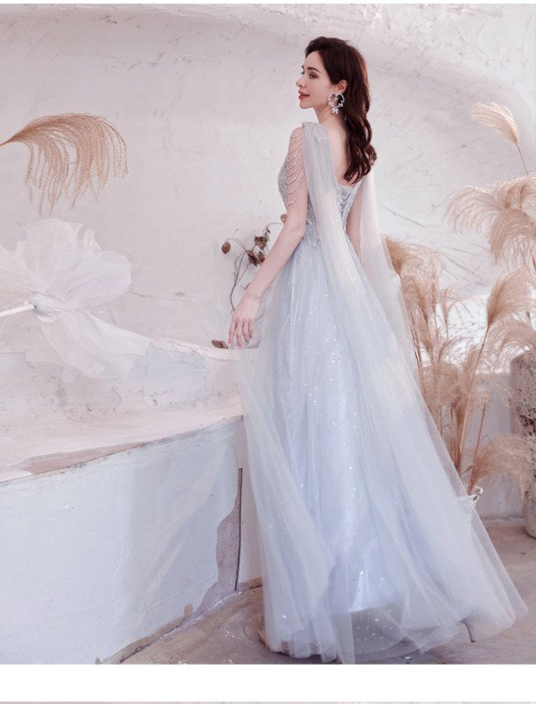 silver evening gown 1242-006