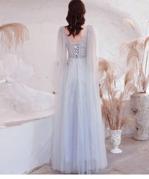 silver evening gown 1242-008