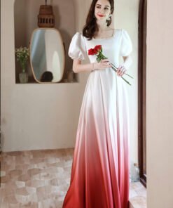white and red prom dress 1239-004