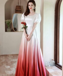 white and red prom dress 1239-009