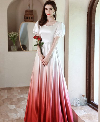 white and red prom dress 1239-009