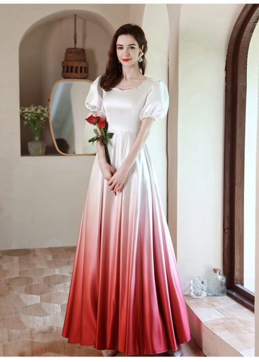 white and red prom dress 1239-009