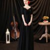 black satin dress 1263-005