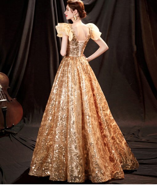 gold quinceanera dress 1260-001