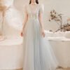 light grey prom dress 1250-006