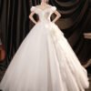 off the shoulder ball gown wedding dress 1267-005