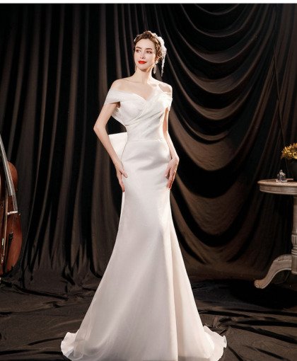 off the shoulder mermaid wedding dress 1266-003